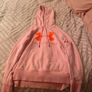 Pink under armor hoodie